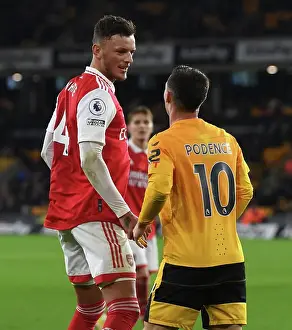 Arsenal vs. Wolverhampton Wanderers: Intense Moment Between Ben White and Daniel Podence