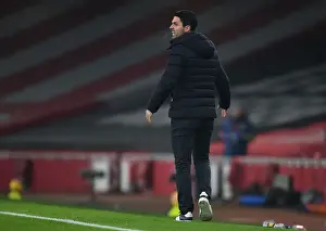 Arsenal V Wolverhampton Wanderers 2020-21 Prints: Arsenal vs. Wolverhampton Wanderers: Mikel Arteta Leads Empty Emirates Team (2020-21 Premier League)