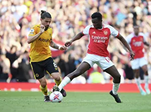 Arsenal V Wolverhampton Wanderers 2022-23 Prints: Arsenal vs. Wolverhampton Wanderers: Nketiah vs. Neves - Premier League Showdown (2022-23)