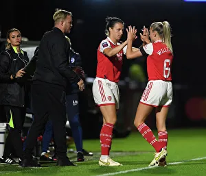 Arsenal WFC: Lotte Wubben-Moy Substitutes In for Leah Williamson Against Brighton & Hove Albion WFC in FA WSL Match