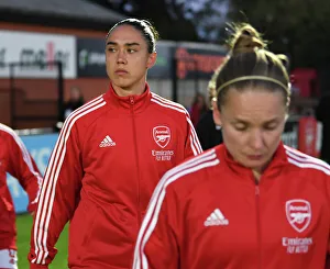 Arsenal Women V Brighton And Hove Albion Women 2022-23 Prints: Arsenal WFC vs Brighton & Hove Albion WFC: FA Women's Super League Showdown at Meadow Park - Title Image