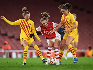 Arsenal Women V Barcelona Women 2021-22 Prints: Arsenal WFC vs. FC Barcelona: A Battle in the UEFA Women's Champions League