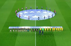 Arsenal Women V Barcelona Women 2021-22 Prints: Arsenal WFC vs. FC Barcelona: A UEFA Women's Champions League Showdown at Emirates Stadium