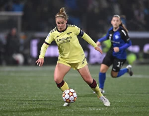 HB Koge v Arsenal Women 2021-22 Collection: Arsenal WFC's Kim Little Battles for Victory in UEFA Women's Champions League Clash against HB Koge