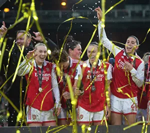 Arsenal Women V Chelsea Women - Conti Cup Final 2023 Prints: Arsenal Women Celebrate Conti Cup Victory Over Chelsea