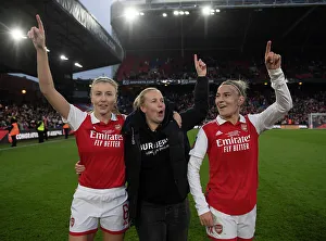 Arsenal Women V Chelsea Women - Conti Cup Final 2023 Prints: Arsenal Women Celebrate Conti Cup Victory Over Chelsea