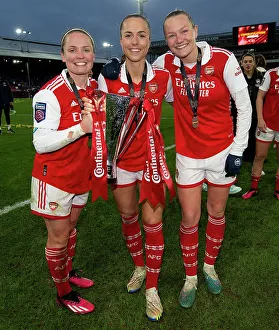 Arsenal Women V Chelsea Women - Conti Cup Final 2023 Prints: Arsenal Women Celebrate Conti Cup Victory Over Chelsea
