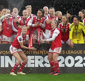 Arsenal Women V Chelsea Women - Conti Cup Final 2023 Prints: Arsenal Women Celebrate Conti Cup Victory: Leah Williamson and Kim Little Lift the Trophy
