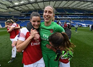 Arsenal Women Celebrate FA WSL Title Win Against Brighton & Hove Albion