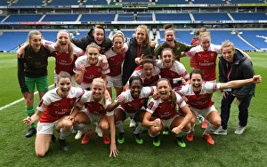Arsenal Women Celebrate FA WSL Victory over Brighton & Hove Albion