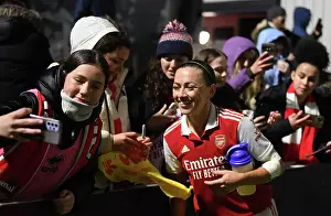 Arsenal Women Celebrate FA WSL Victory: Katie McCabe Amidst Jubilant Fans
