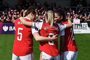 Images Dated 3rd April 2023: Arsenal Women Celebrate FA WSL Victory Over Manchester City