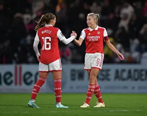 Arsenal Women V Everton Women 2022-23 Prints: Arsenal Women Celebrate FA WSL Victory: Maritz and Williamson's Triumphant Embrace