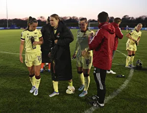 Everton Women V Arsenal Women 2021-22 Prints: Arsenal Women Celebrate FA WSL Victory: McCabe, Miedema, and Maritz Rejoice