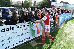 Arsenal Women V Manchester City Women 2022-23 Prints: Arsenal Women Celebrate with Fans After Hard-Fought Arsenal v Manchester City Match