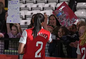 Arsenal Women V Leicester City Women 2022-23 Prints: Arsenal Women Celebrate with Fans After Victory Over Leicester City in FA WSL