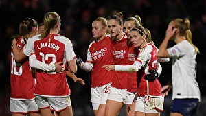 Arsenal Women V Tottenham Hotspur Women - Conti Cup 2023-24 Prints: Arsenal Women Celebrate First Goal Against Tottenham Hotspur in FA WSL Cup Clash
