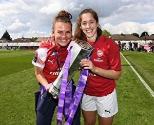 Images Dated 11th May 2019: Arsenal Women Celebrate Historic WSL Title Win with Katrine Veje and Ava Kuyken