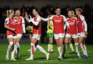Arsenal Women Celebrate Lotte Wubben-Moy's Goal in FA WSL Cup 2023-24