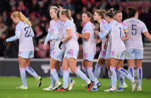 Southampton Women V Arsenal Women - Conti Cup 2023-24 Prints: Arsenal Women Celebrate Second Goal in Conti Cup 2023-24 Against Southampton