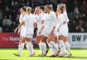 Arsenal Women Celebrate Second Goal in FA Cup Victory Over Watford
