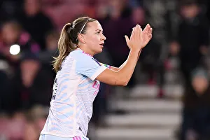 Arsenal Women Celebrate Second Goal in FA WSL Cup Match Against Southampton