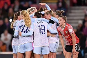 Southampton Women V Arsenal Women - Conti Cup 2023-24 Prints: Arsenal Women Celebrate Second Goal Against Southampton Women in FA WSL Cup Match, 2023-24