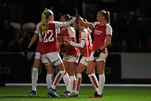 Arsenal Women V Tottenham Hotspur Women - Conti Cup 2023-24 Prints: Arsenal Women Celebrate Second Goal Against Tottenham Hotspur in FA WSL Cup Clash (2023-24)