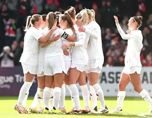 Arsenal Women V Watford Women 2023-24 Prints: Arsenal Women Celebrate Second Goal Against Watford Women in FA Cup Fourth Round