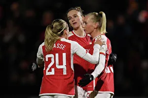 Arsenal Women V Tottenham Hotspur Women - Conti Cup 2023-24 Prints: Arsenal Women Celebrate Stina Blackstenius's Goal Against Tottenham Hotspur in FA WSL Cup