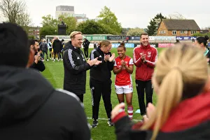 Arsenal Women V Aston Villa 2021-22 Prints: Arsenal Women Celebrate Title Win: Jonas Eidevall and Nikita Parris React to Full-Time Victory over Aston Villa Women