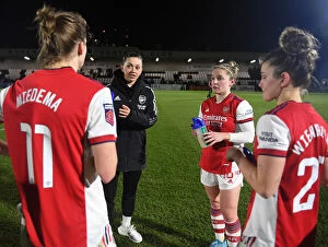 Images Dated 27th January 2022: Arsenal Women Celebrate Victory Over Brighton Hove Albion in FA WSL