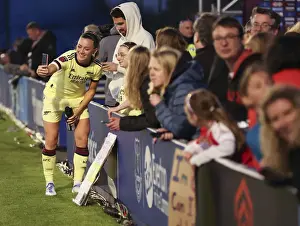 Arsenal Women Celebrate Victory over Everton Women in FA WSL Match