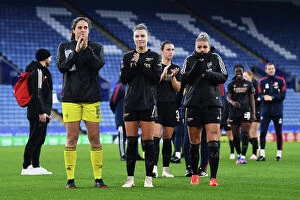 Images Dated 7th November 2022: Arsenal Women Celebrate Victory in FA Women's Super League: Kaylan Marckese, Steph Catley