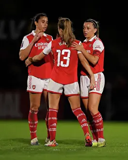 Arsenal Women Celebrate Victory Over Leicester City in FA Women's Super League
