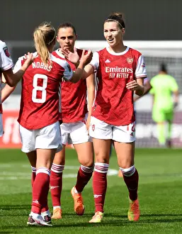 Arsenal Women Celebrate Victory: Steph Catley and Jordan Nobbs Exciting Moment