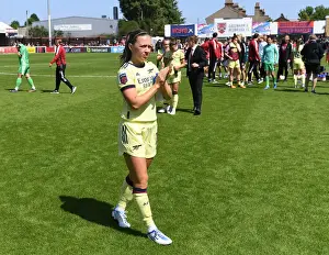 Arsenal Women Celebrate Victory Over West Ham United Women in FA WSL Showdown
