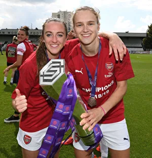 Arsenal Women Celebrate WSL Title with Evans and Miedema