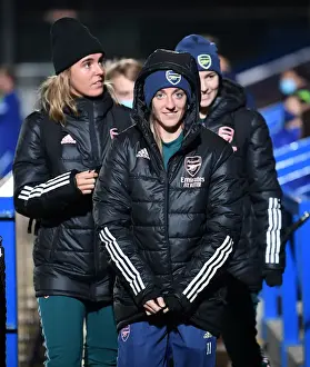 Arsenal Women at Chelsea Women's Continental Cup Match: Lisa Evans in the Stands