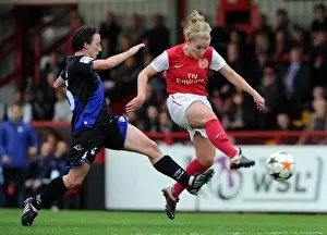 Arsenal Ladies V Rayo Vallecano 2011-12 Prints: Arsenal Women Crush Rayo Vallecano 5-1 in UEFA Champions League: Kim Little's Unforgettable Performance