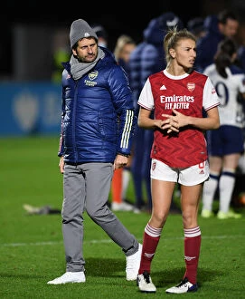 Images Dated 18th November 2020: Arsenal Women Defeat Tottenham Hotspur in Empty FA Womens Continental League Cup Match