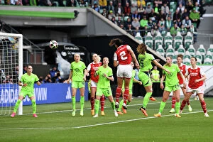Images Dated 23rd April 2023: Arsenal Women Take Early Lead in UEFA Champions League Semi-Final Against VfL Wolfsburg