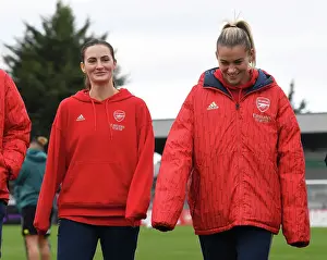 Arsenal Women V Watford Women 2023-24 Prints: Arsenal Women: Emily Fox and Alessia Russo Pre-Match Focus vs. Watford Women