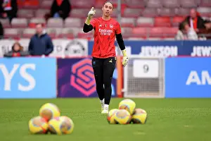Brighton And Hove Albion V Arsenal 2023-24 Prints: Arsenal Women Face Brighton in Barclays Super League Showdown: Manuela Zinsberger Gears Up