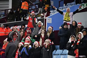 Arsenal Women Fans Reaction at Villa Park after Aston Villa vs Arsenal (Barclays Women's Super League, 2022-23)