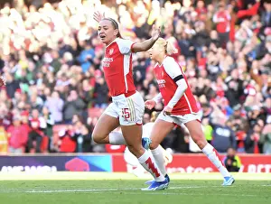 Arsenal V Aston Villa 2023-24 Prints: Arsenal Women: Katie McCabe Scores the Opener Against Aston Villa in 2023-24 Barclays WSL Match