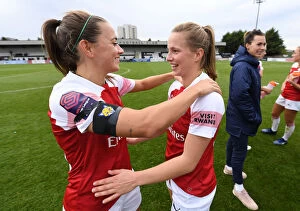 Images Dated 4th November 2018: Arsenal Women: Katie McCabe and Tabea Kemme Celebrate after Victory over Birmingham Ladies