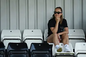 Arsenal Women V Aston Villa Women 2022-23 Prints: Arsenal Women: Lia Waelti Contemplates Aston Villa Opponents at Meadow Park