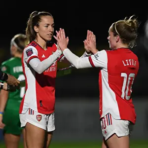 Arsenal Women V Coventry United Women 2021-22 Prints: Arsenal Women: Lia Walti Substitutes Kim Little in FA Cup Quarterfinal vs Coventry United
