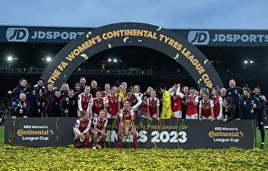 Arsenal Women V Chelsea Women - Conti Cup Final 2023 Prints: Arsenal Women Lift the FA WSL Continental Tyres League Cup after Victory over Chelsea